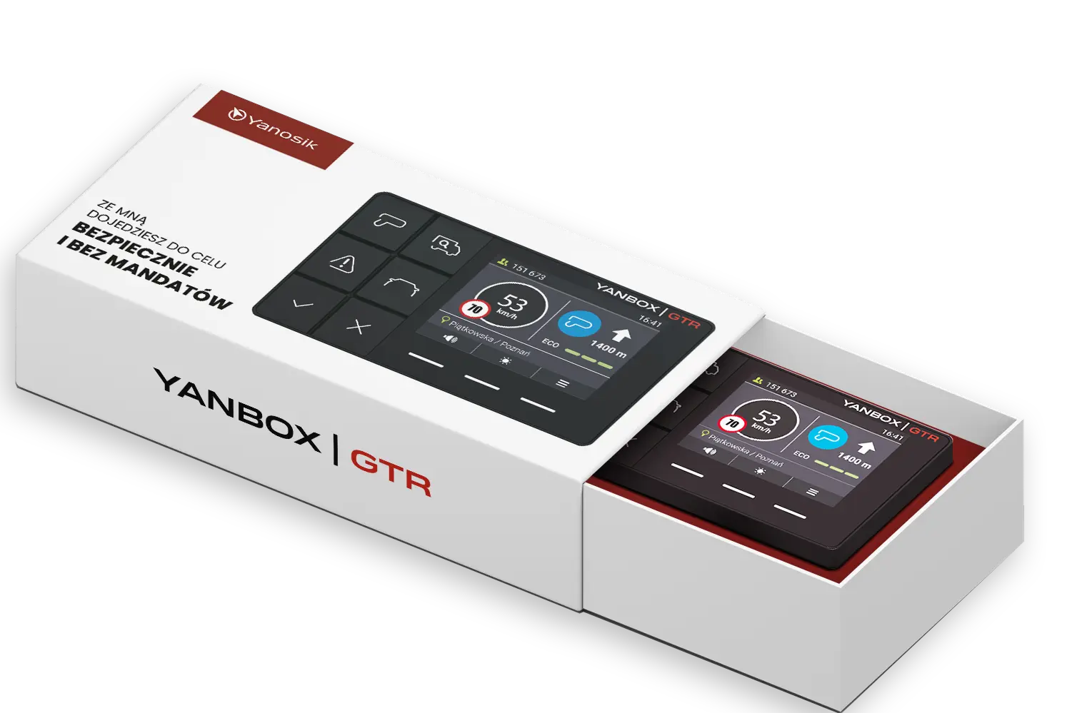Zdjęcie przedstawiające zawartość opakowania urządzenia YANBOX GTR